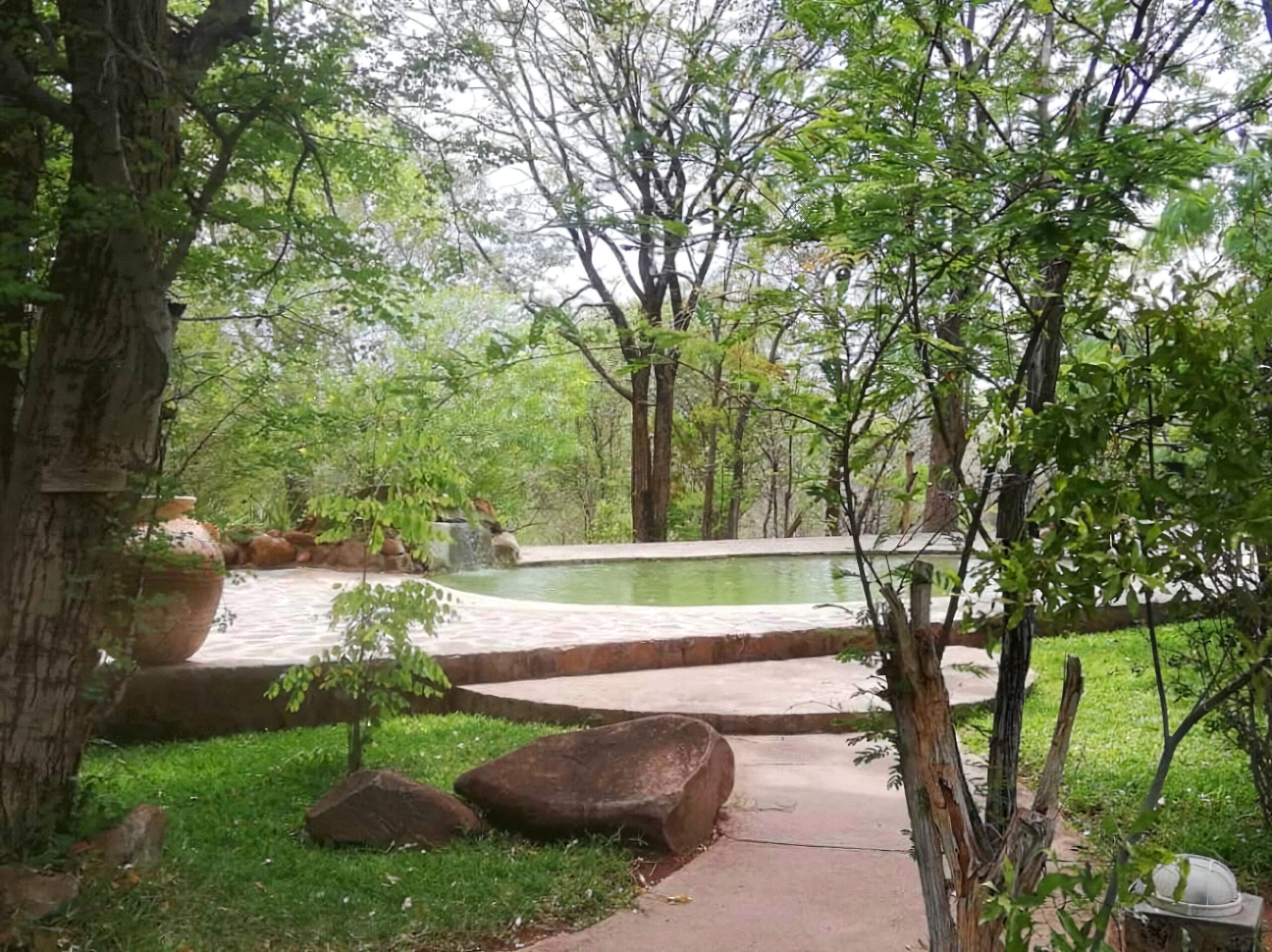 Lodge du safari au buffle Caffer au Zimbabwe