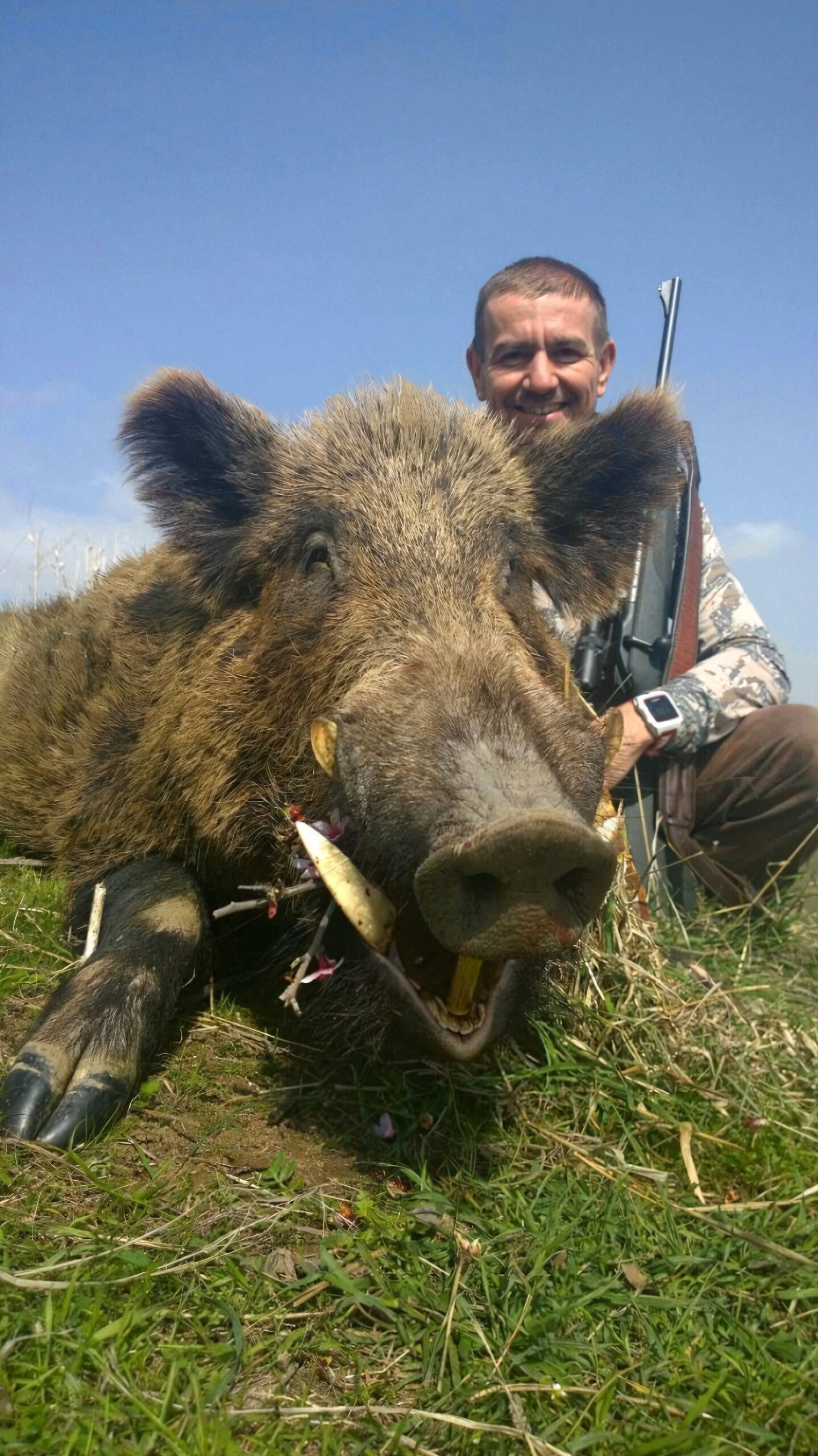 Organisation de la chasse au sanglier Attila sur le terrain au Tadjikistan