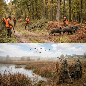 Driven Wild Boar Monteria and High Duck Shooting in France