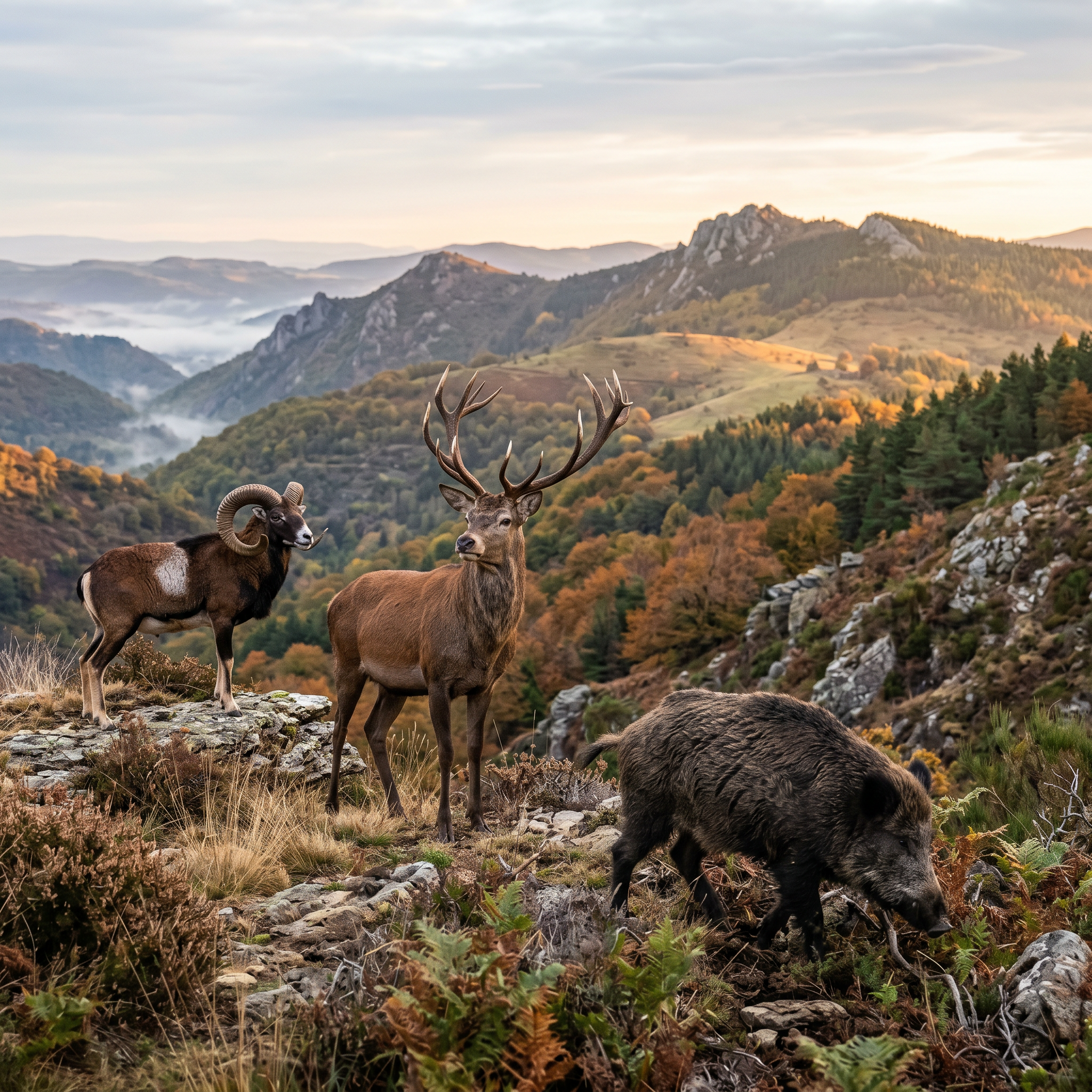 The French Big 3: Mouflon, Red Deer and Wild Boar in 3 Days