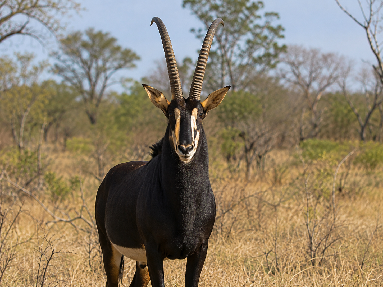 Antilope sable dans un territoire de chasse au Zimbabwe